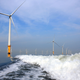 The Burbo Bank wind farmoff the coast of Liverpool, England.